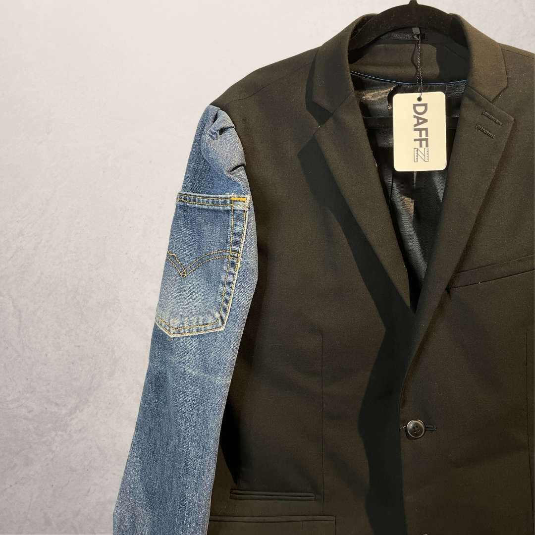 Levis Black / Dark blue Denim blazer S/M - by @DAFFZTheLabel
