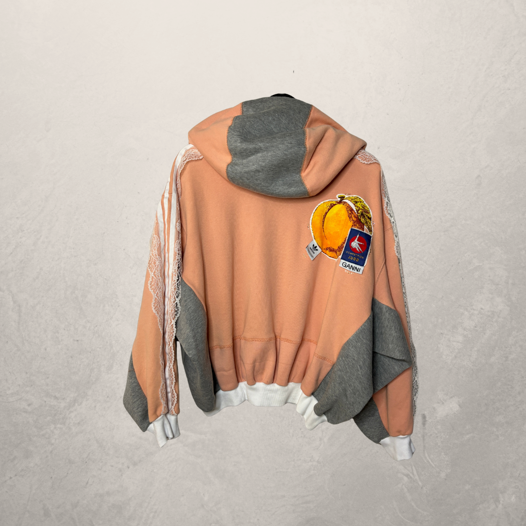 Adidas Perzik Katoen Ganni Oversized fit hoodie M- by Aida Sans Fin