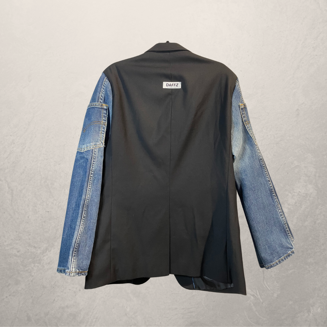 Levis Black / Dark blue Denim blazer S/M - by @DAFFZTheLabel