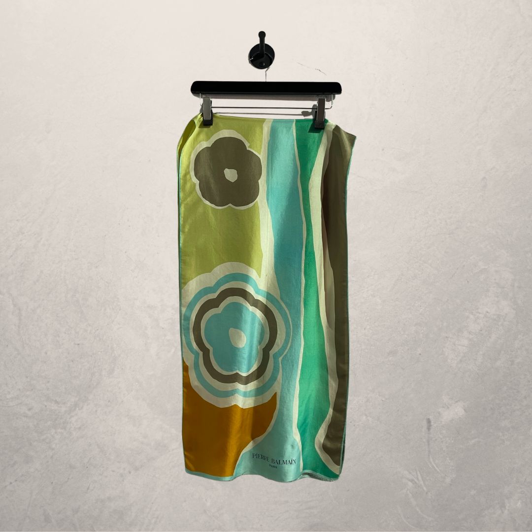 VINTAGE BALMAIN print scarf