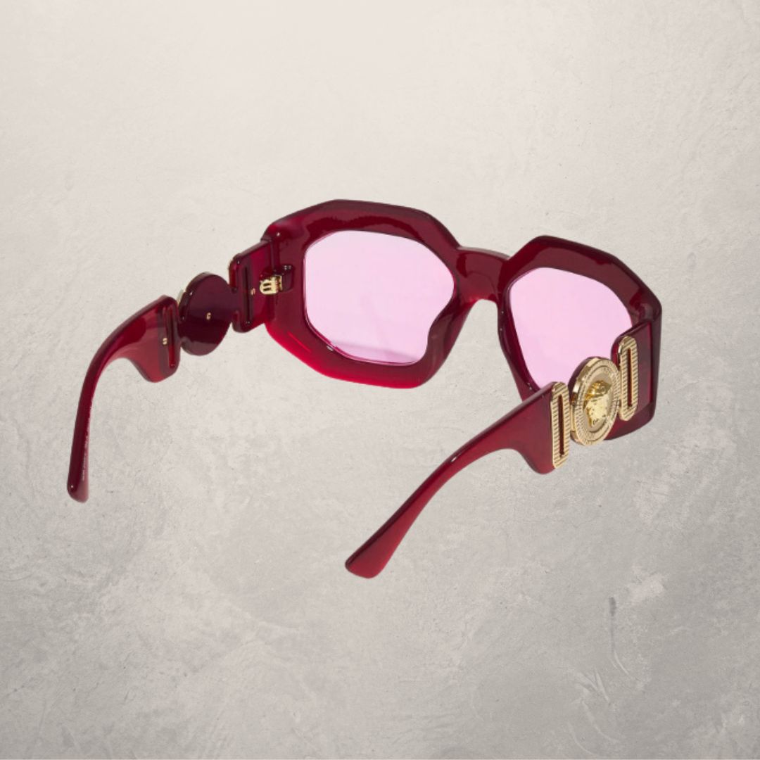 Vintage Versace roodgouden Medusa zonnebril