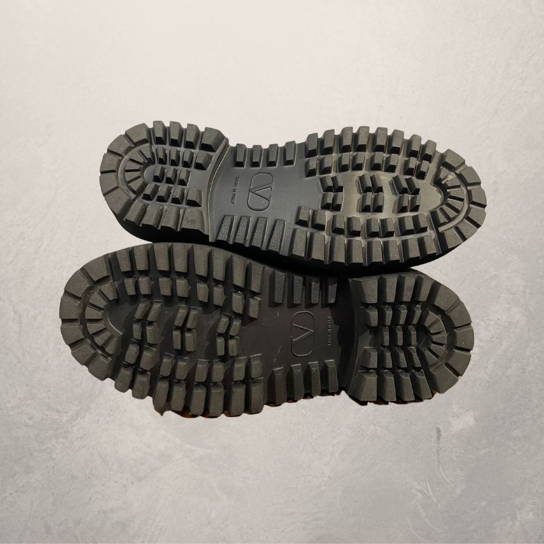 Valentino zwart leren gevechtslaarzen 40