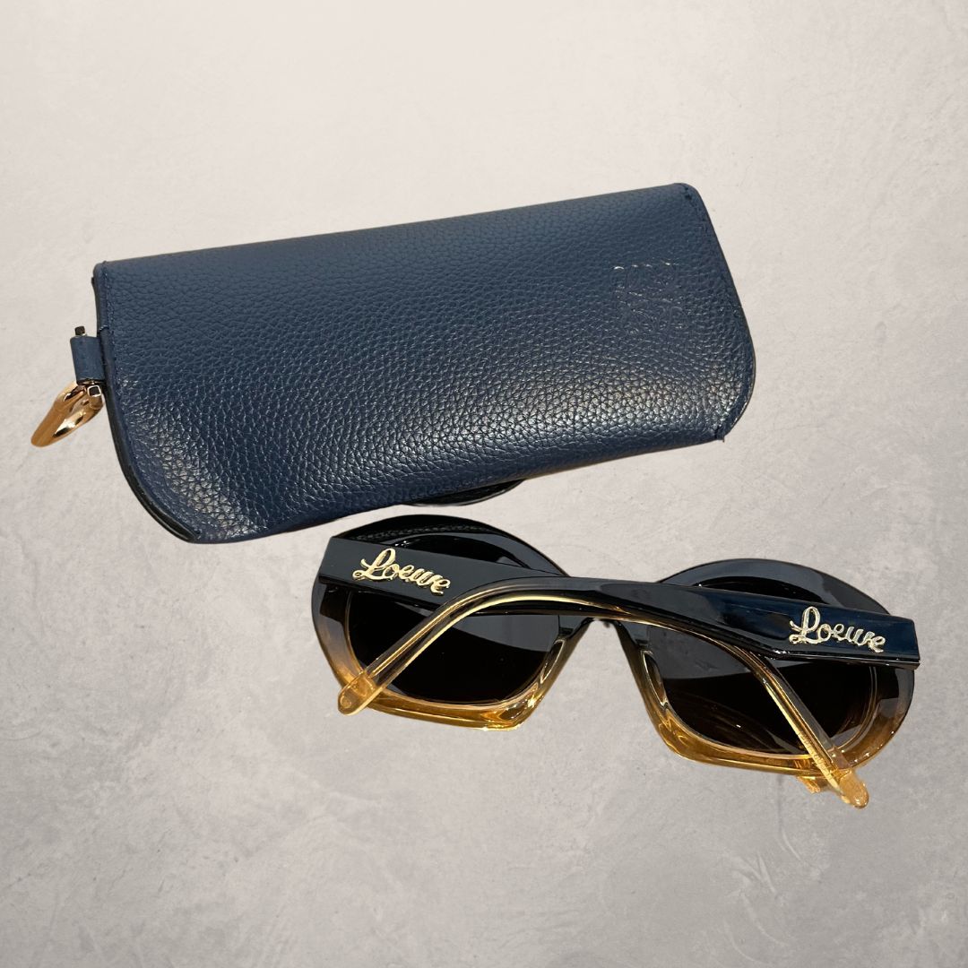Loewe round gradient sunglasses with logo