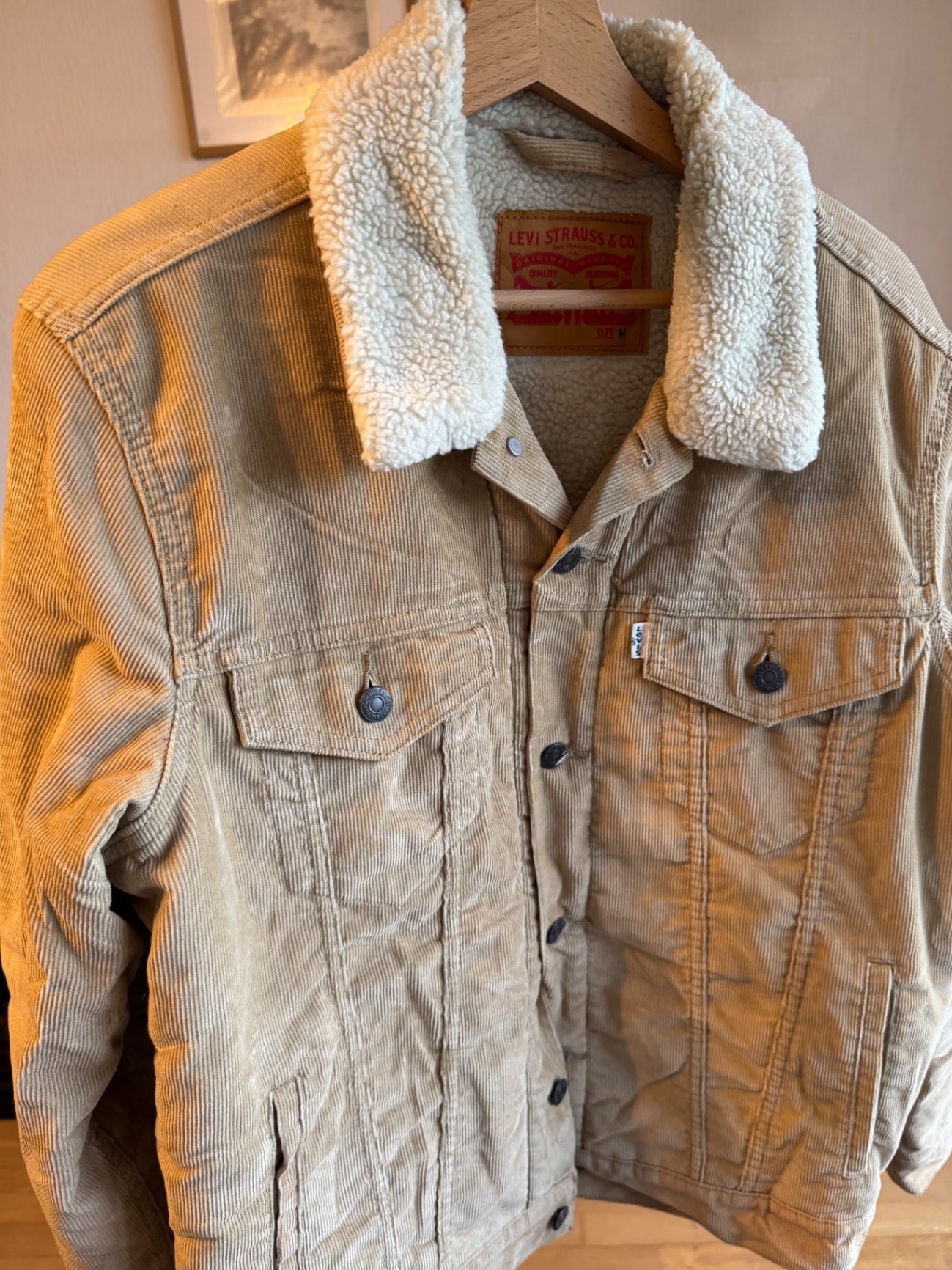 Levi's Beige corduroy jacket OS