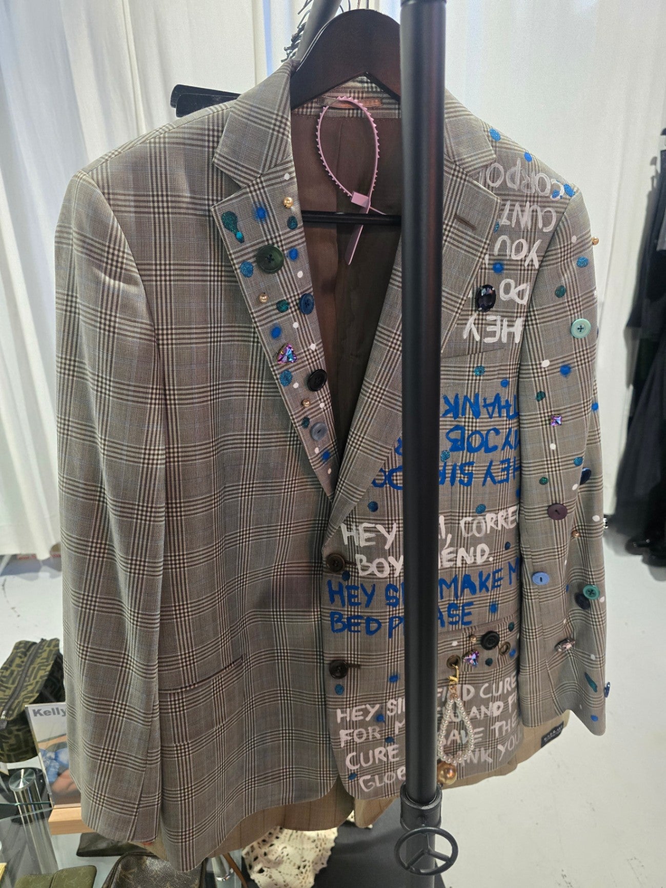 M.a.r.r.art Beige with Checked Pattern OS