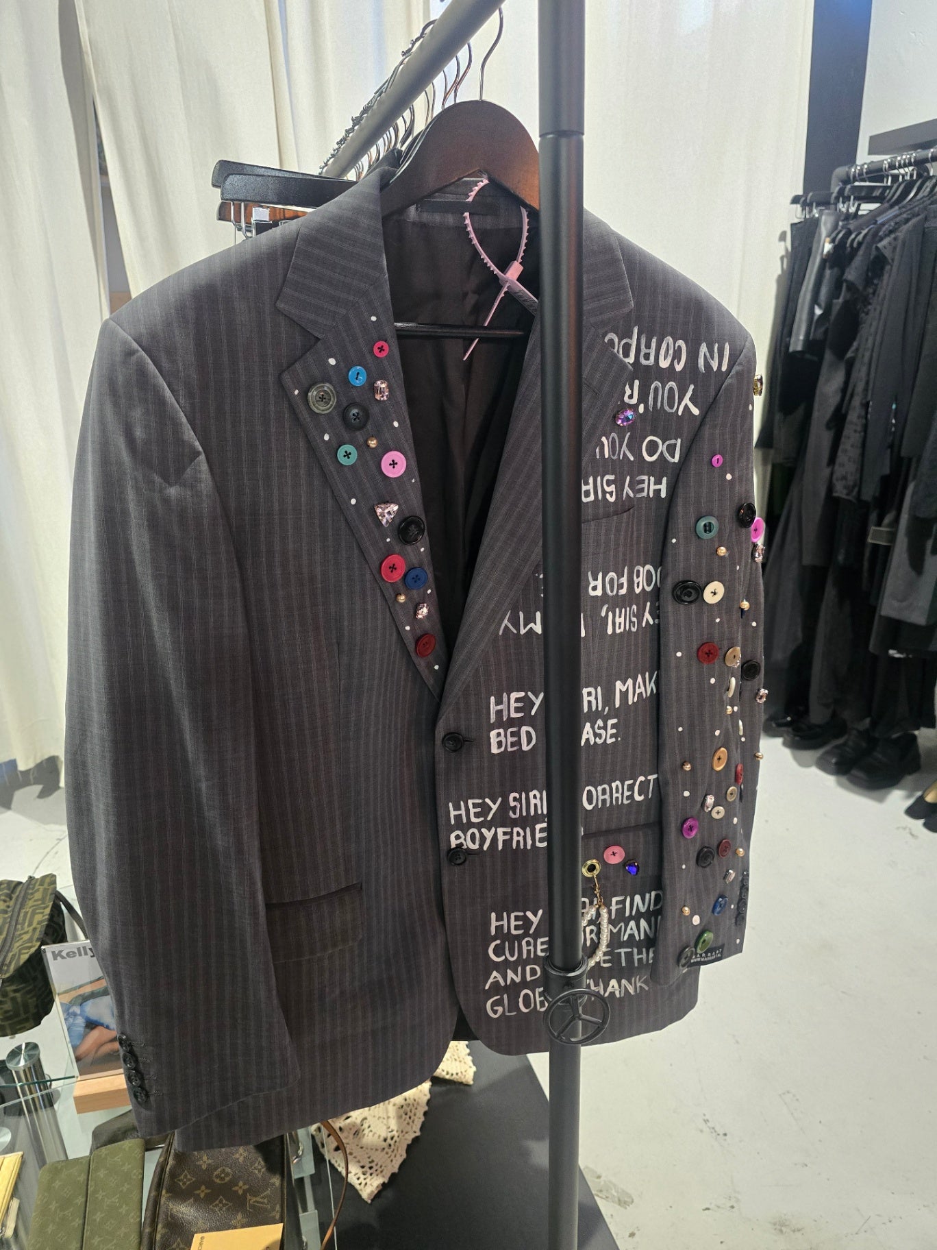 M.a r.r.art Gray with colorful embellishments OS