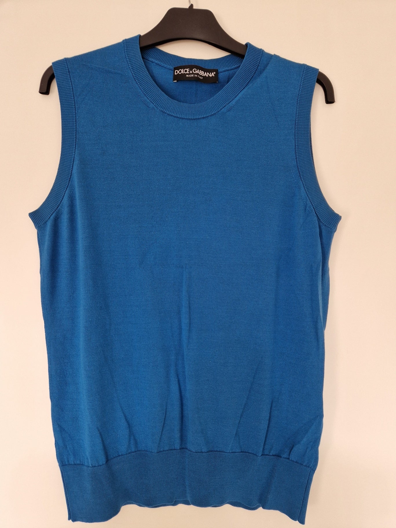 Dolce & Gabbana blue silk vest S