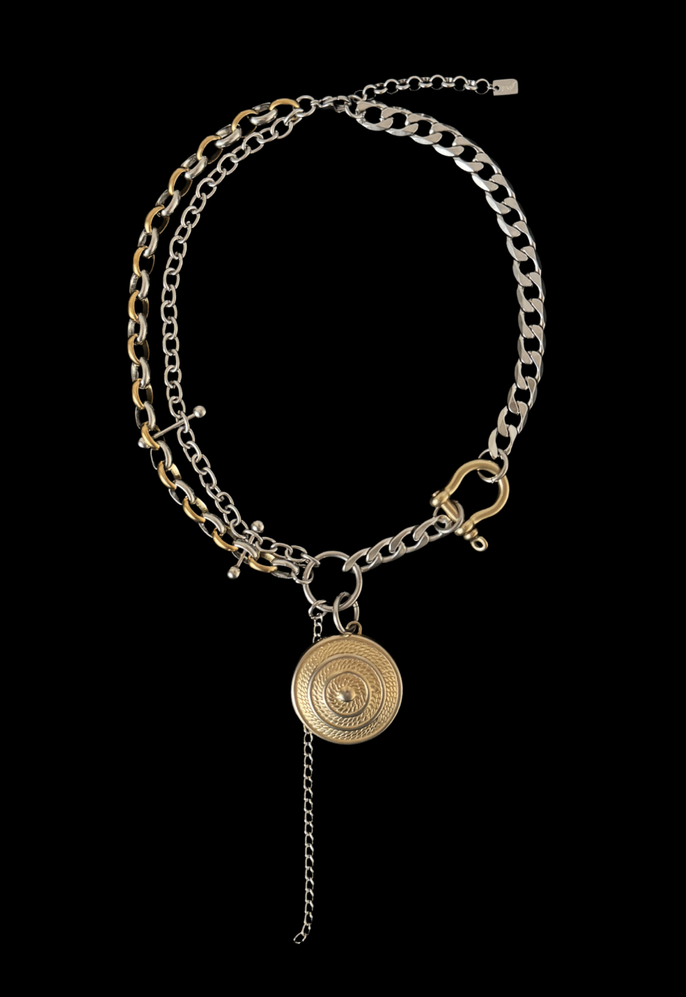 UPCYCLED MEDALLION CHOKER - by weARCHIVE