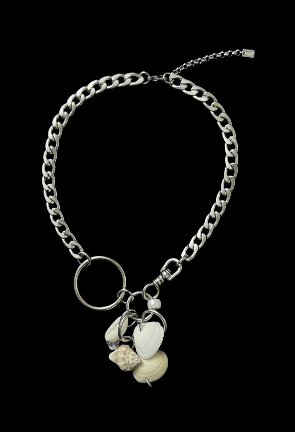 UPCYCLED SHELL CHARM NEKLACE - by weARCHIVE