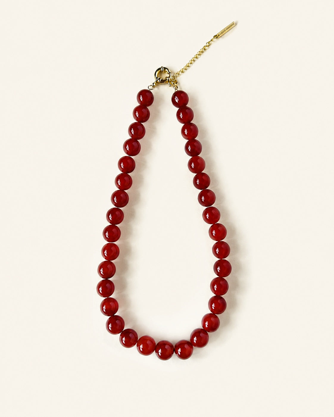 Bella Red Agate Energy Beaded Necklace