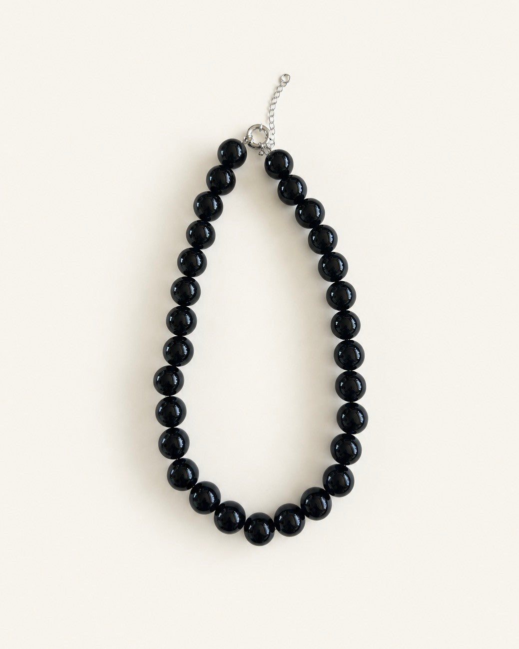 Sora Natural Black Onyx Beaded Necklace