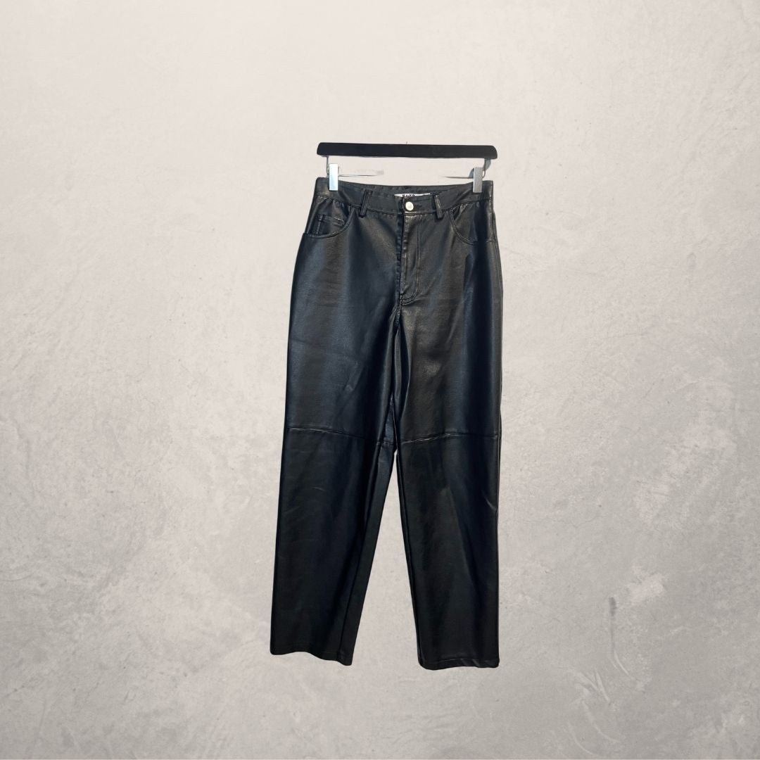 NAKD black faux leather pants 36
