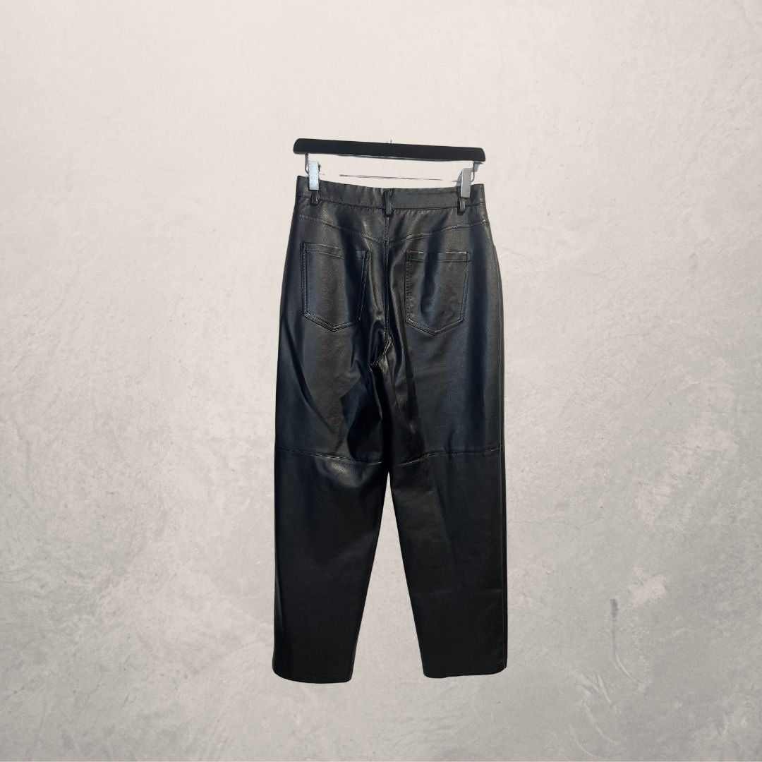NAKD black faux leather pants 36