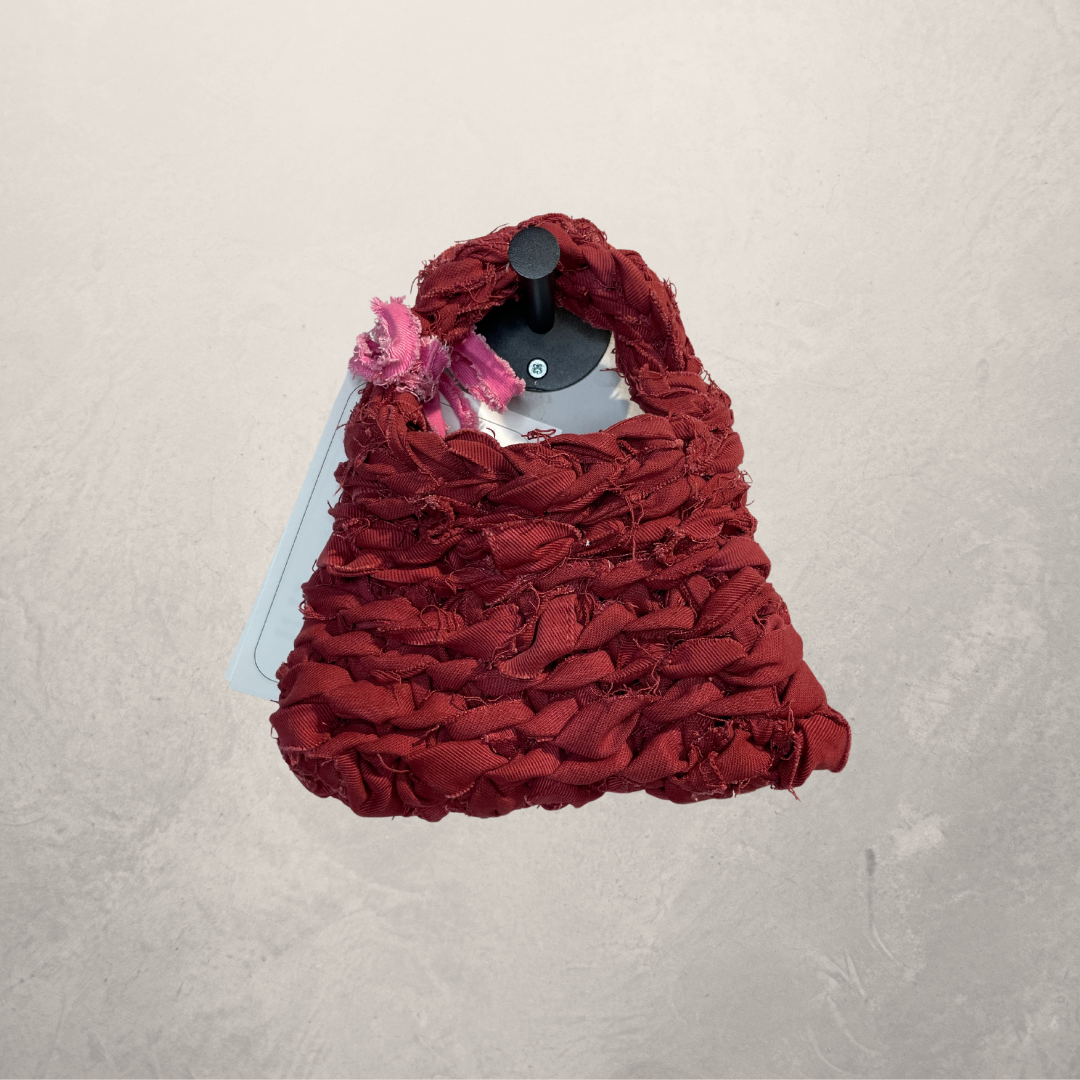Red Denim Bag Small- By SOS.Reset