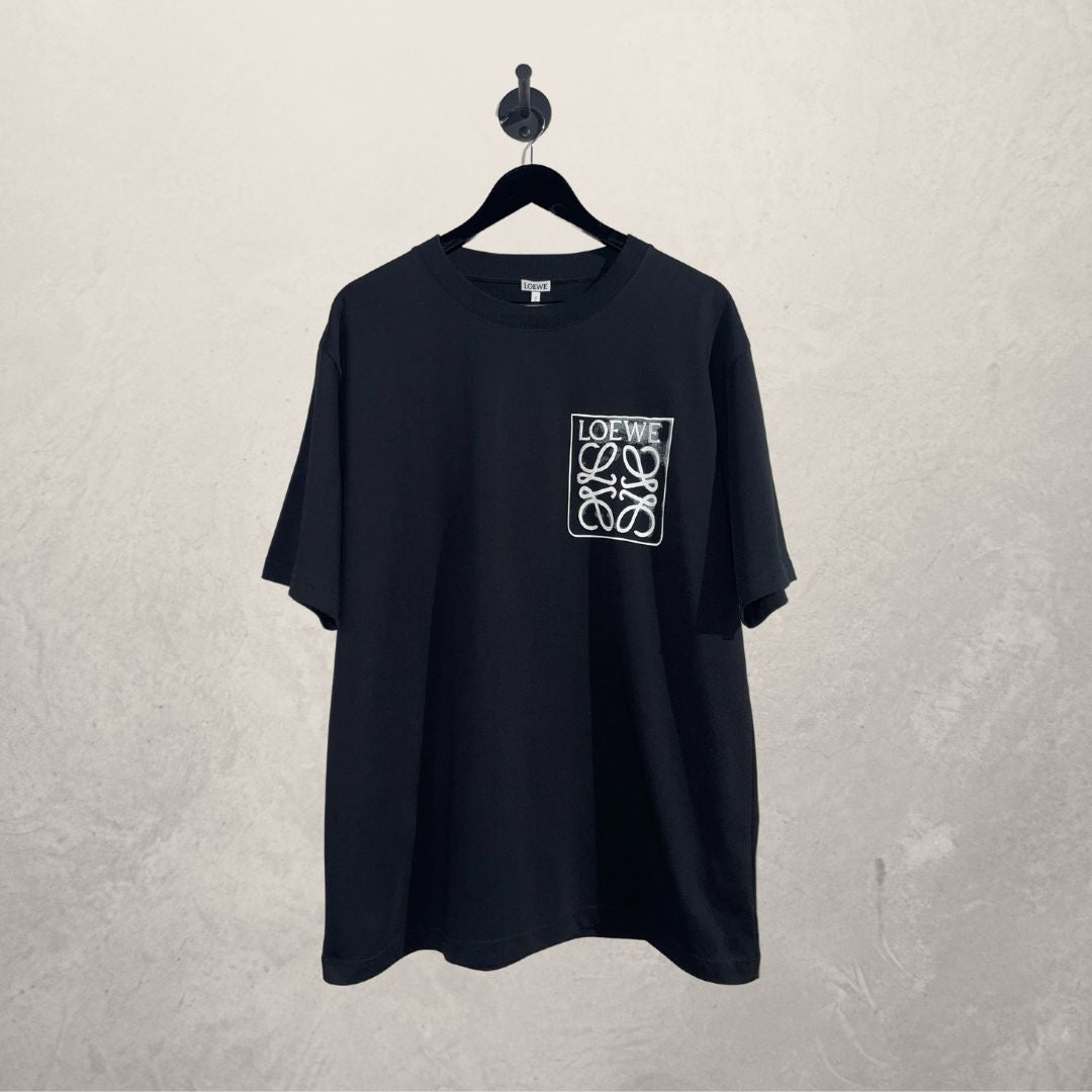 LOEWE zwart anagram t-shirt wit logo XL