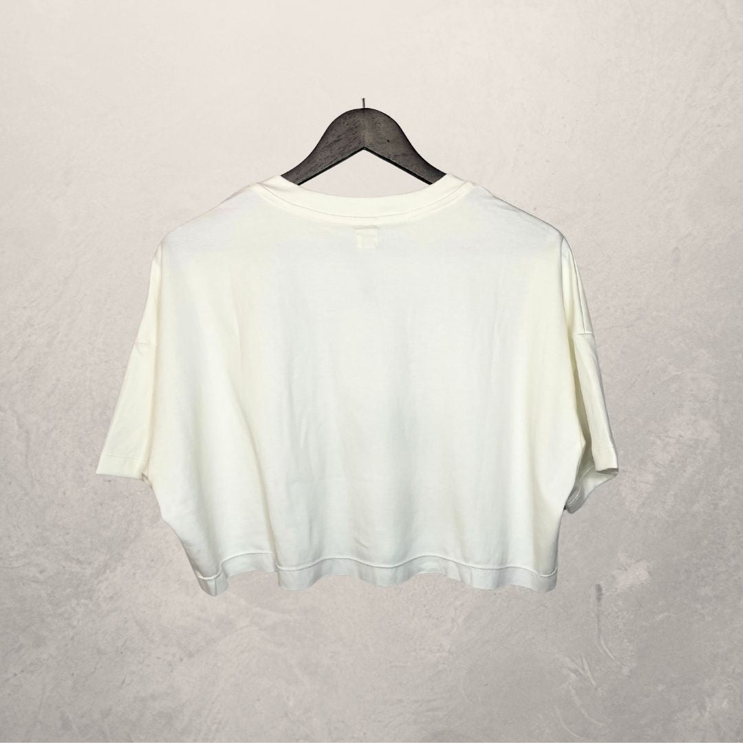 White cotton Zina oversized t-shirt OS - by SESE