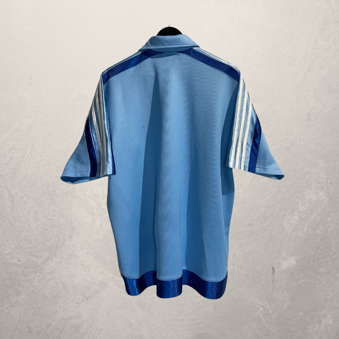 Adidas blauw shirt met drukknopen L/XL
