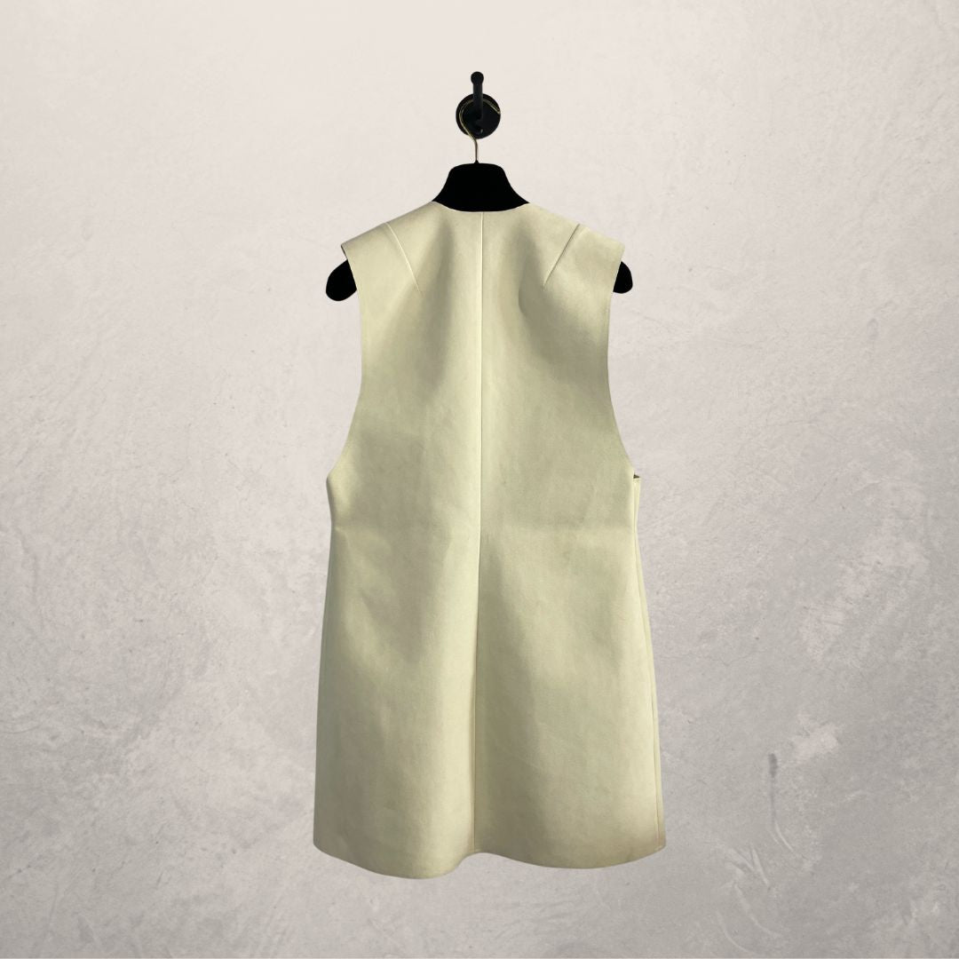 JACQUEMUS SS17 Le Santons beige suède lang vest 36