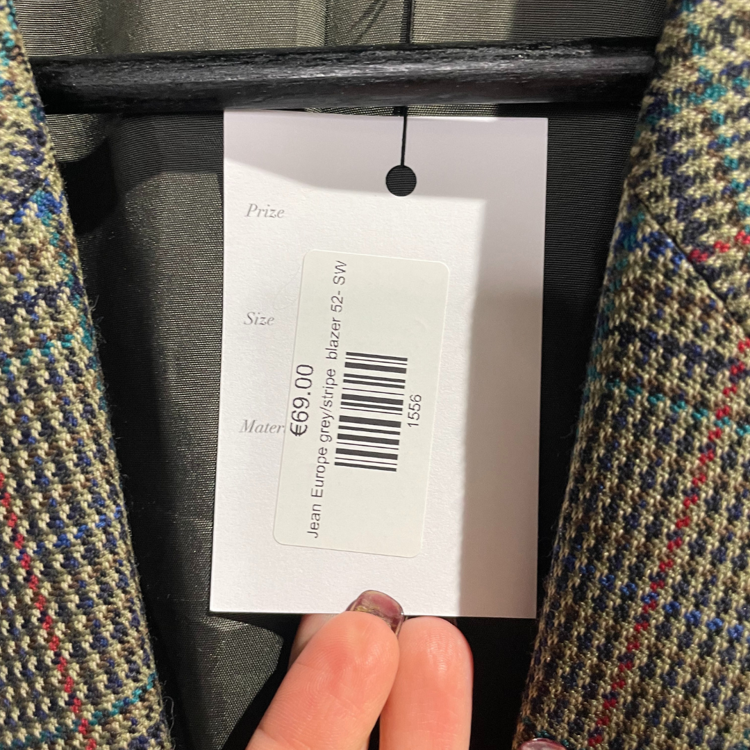 Jean Europe grey/stripe blazer 52- Selected with Love