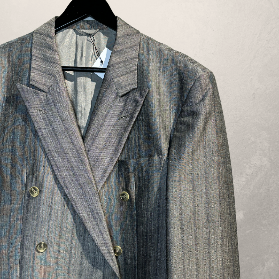 80s grijs gestreepte blazer 52- van SelectedwithLove.nl