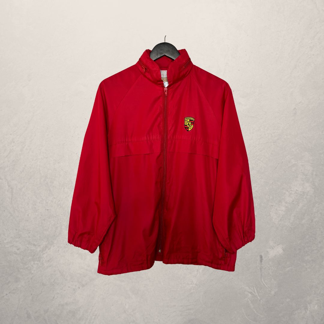 Vintage Porsche red windbreaker M/L