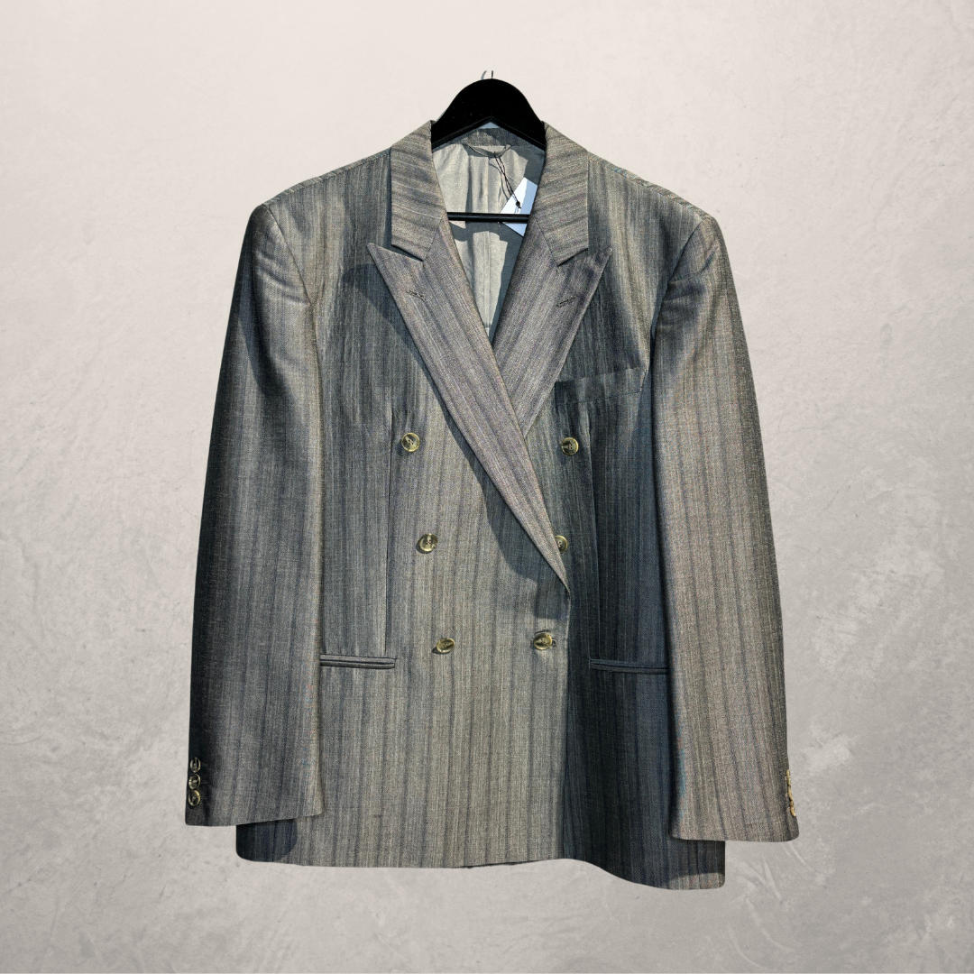 80s grijs gestreepte blazer 52- van SelectedwithLove.nl