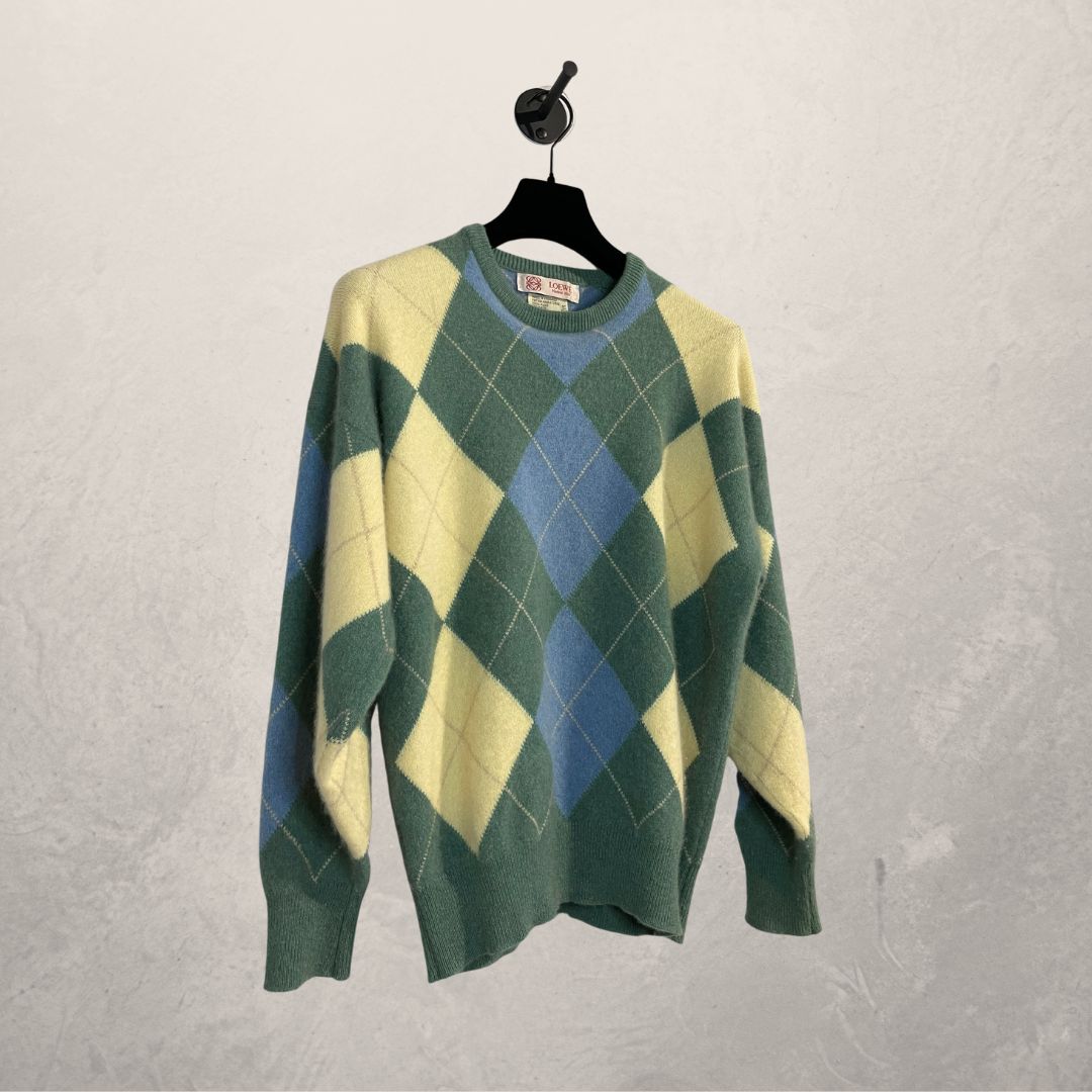 Vintage Loewe green 100% cashmere sweater 42