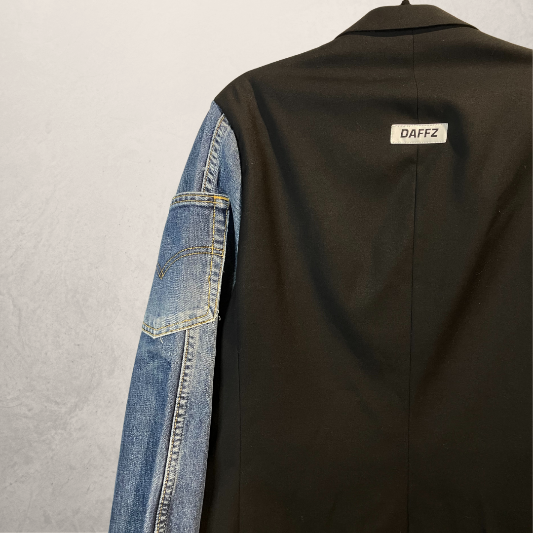 Levis Black / Dark blue Denim blazer S/M - by @DAFFZTheLabel