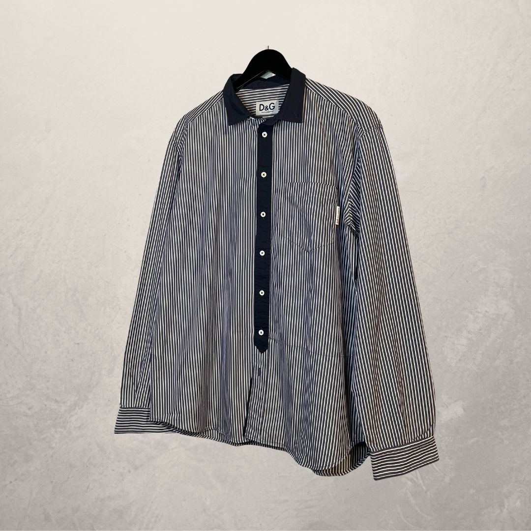 Dolce & Gabbana blue striped shirt L