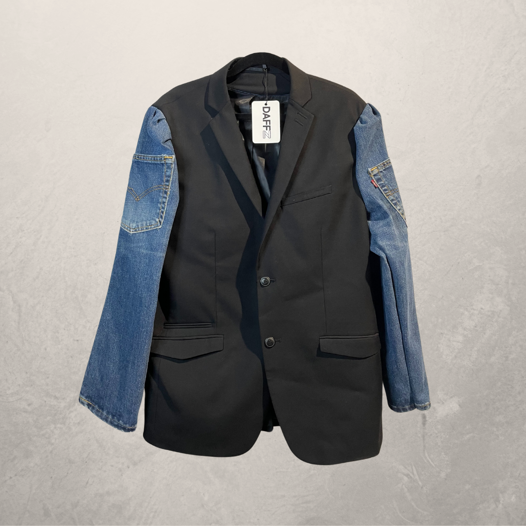 Levis Black / Dark blue Denim blazer S/M - by @DAFFZTheLabel