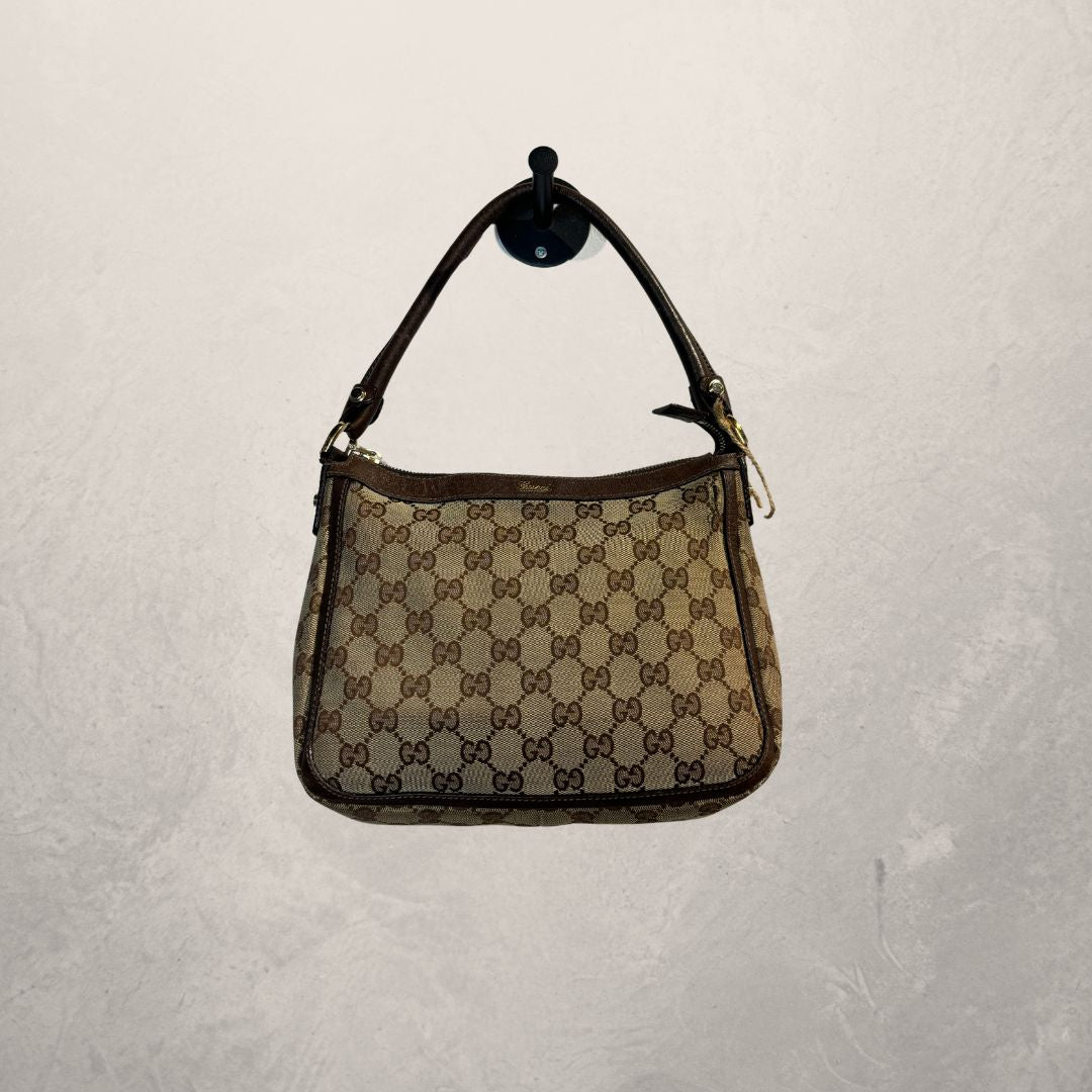 Gucci brown monogram canvas shoulderbag - by Romae Studios