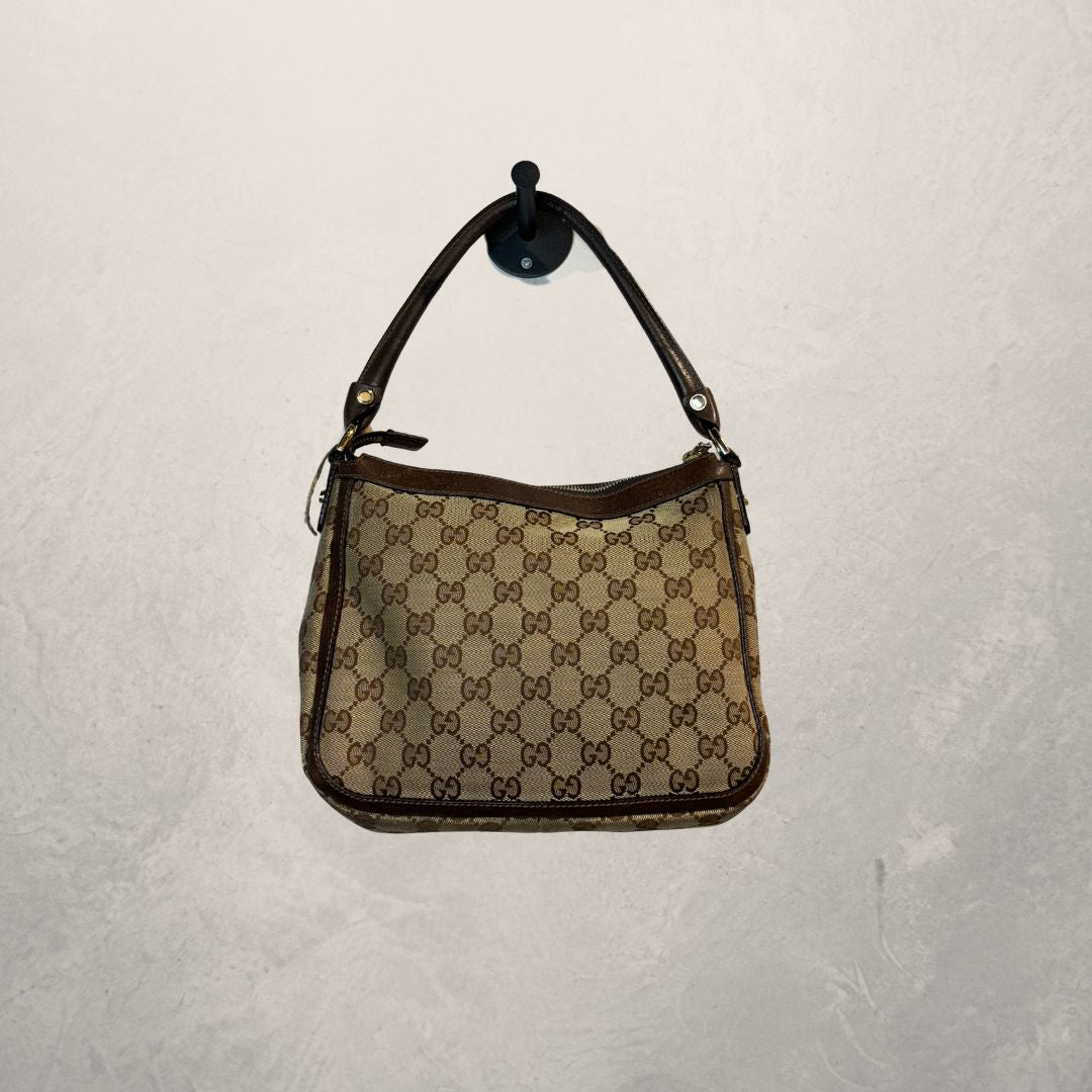 Gucci brown monogram canvas shoulderbag - by Romae Studios