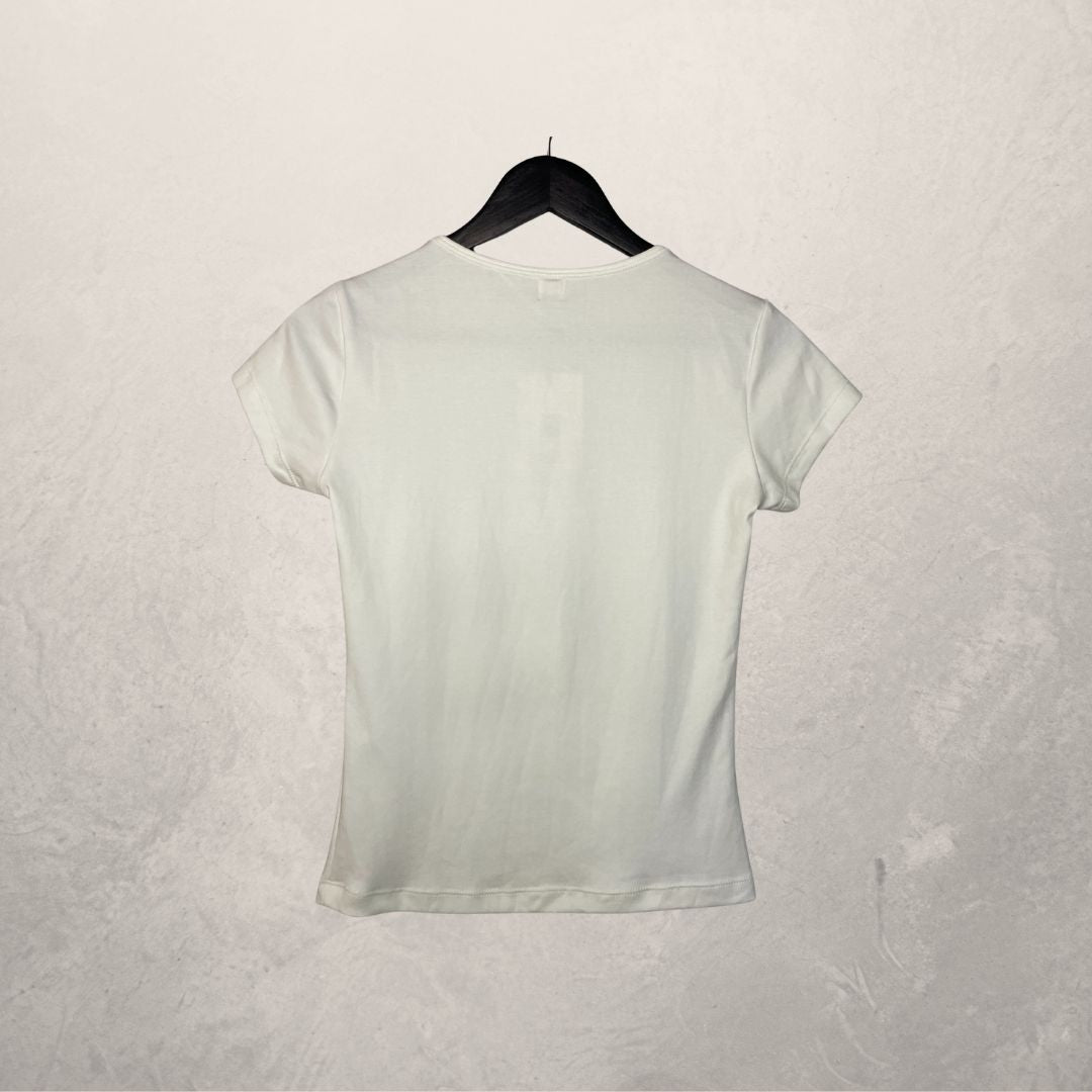 Wit katoenen Zina t-shirt lang S - van SESE
