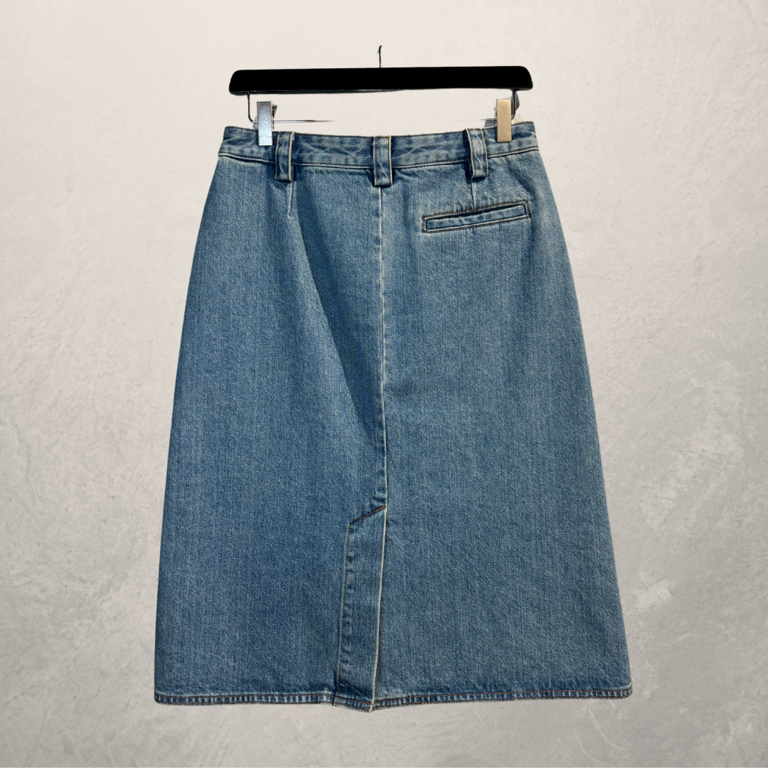 APC lichtblauwe rok van gemiddelde lengte 36