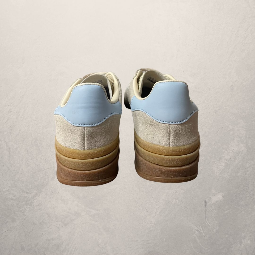 Adidas Gazelle beige en blauwe sneakers 38