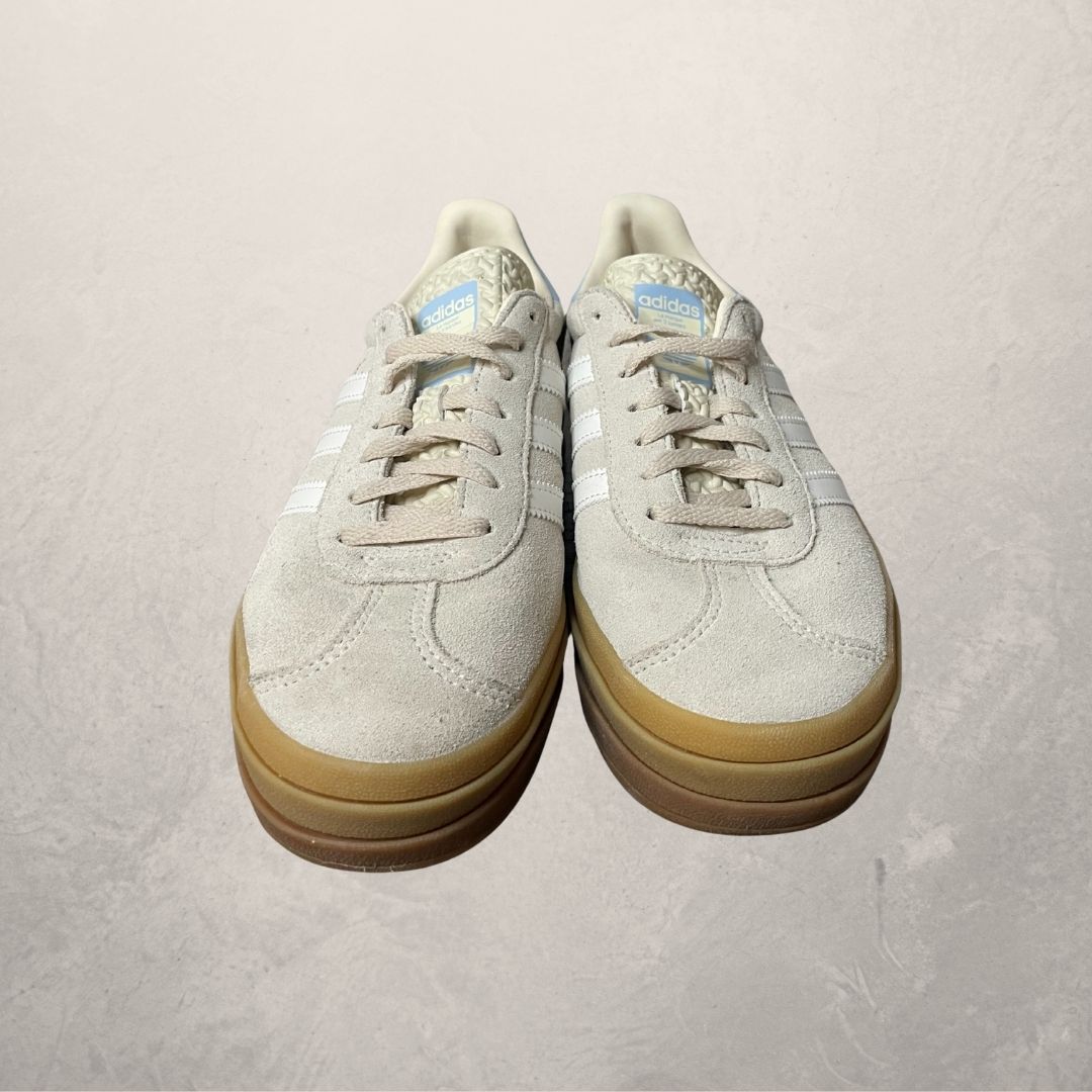 Adidas Gazelle beige en blauwe sneakers 38
