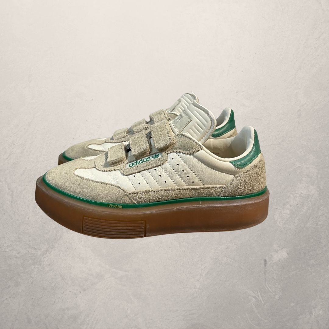 Adidas Ivy Park beige en groene Velcro sneakers 38