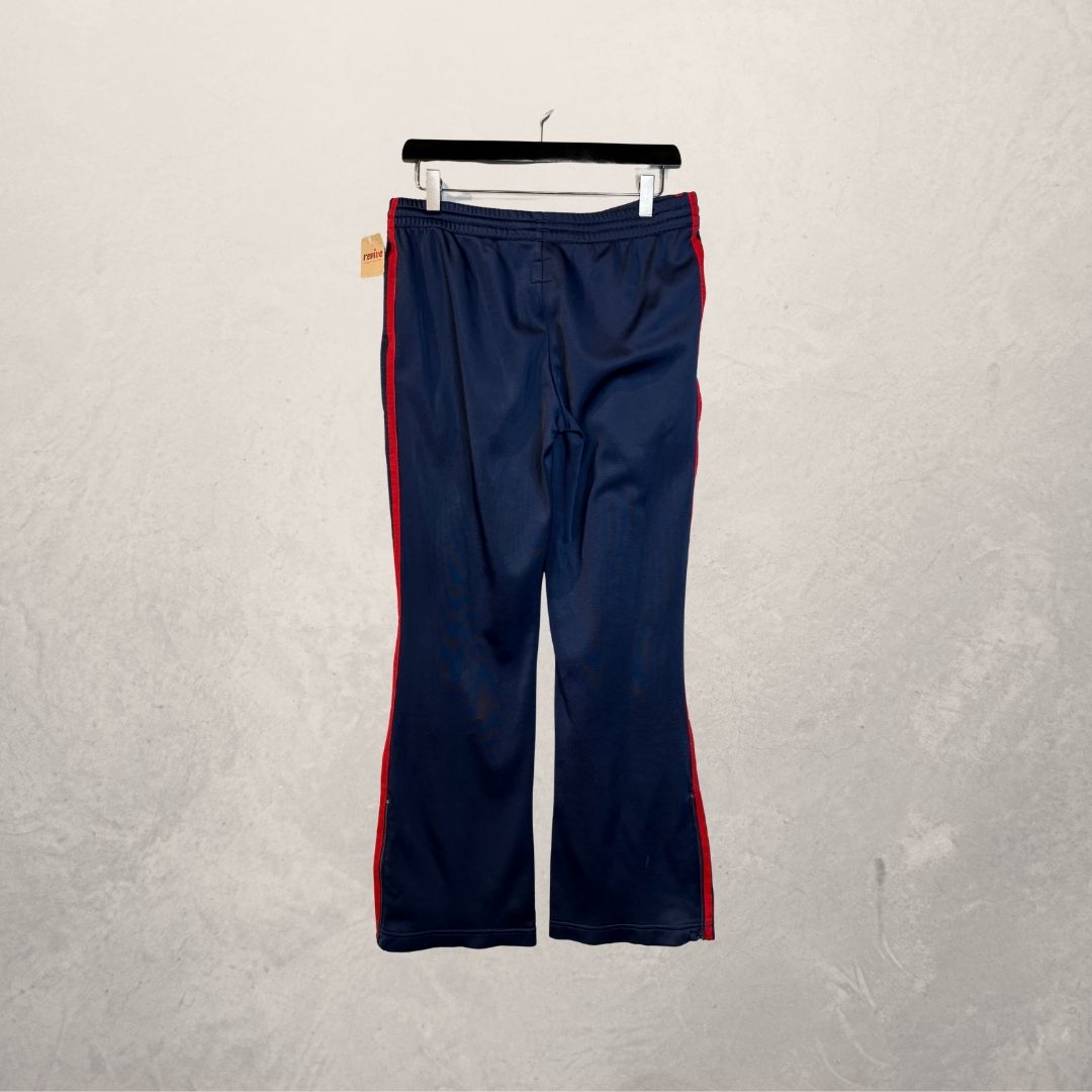 Adidas navy red stripe track pants S/M