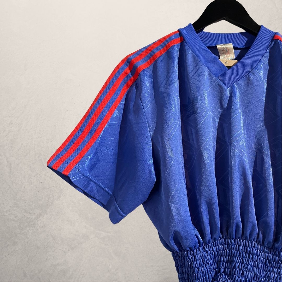 Adidas paars geplooid shirt OS- door @Home_is_a_Runway