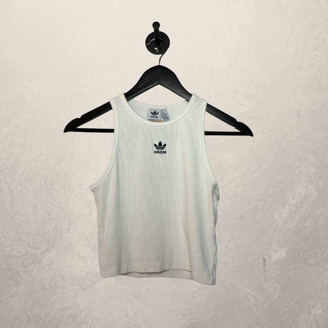 Adidas wit logo tanktopje S