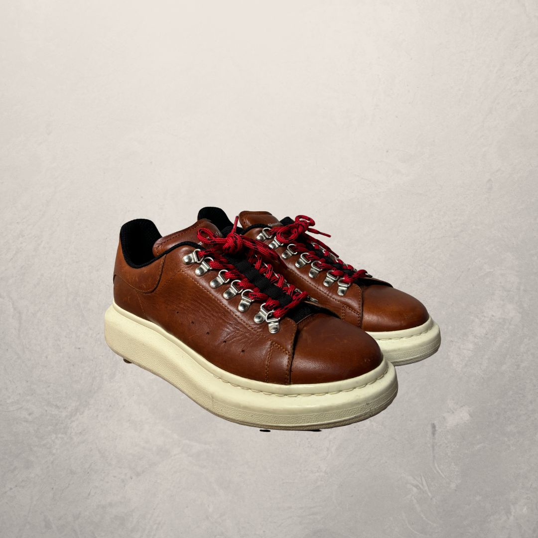 Alexander McQueen brown leather sneaker boots 41