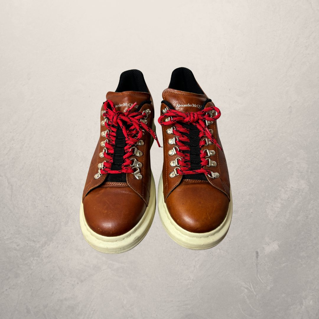 Alexander McQueen brown leather sneaker boots 41