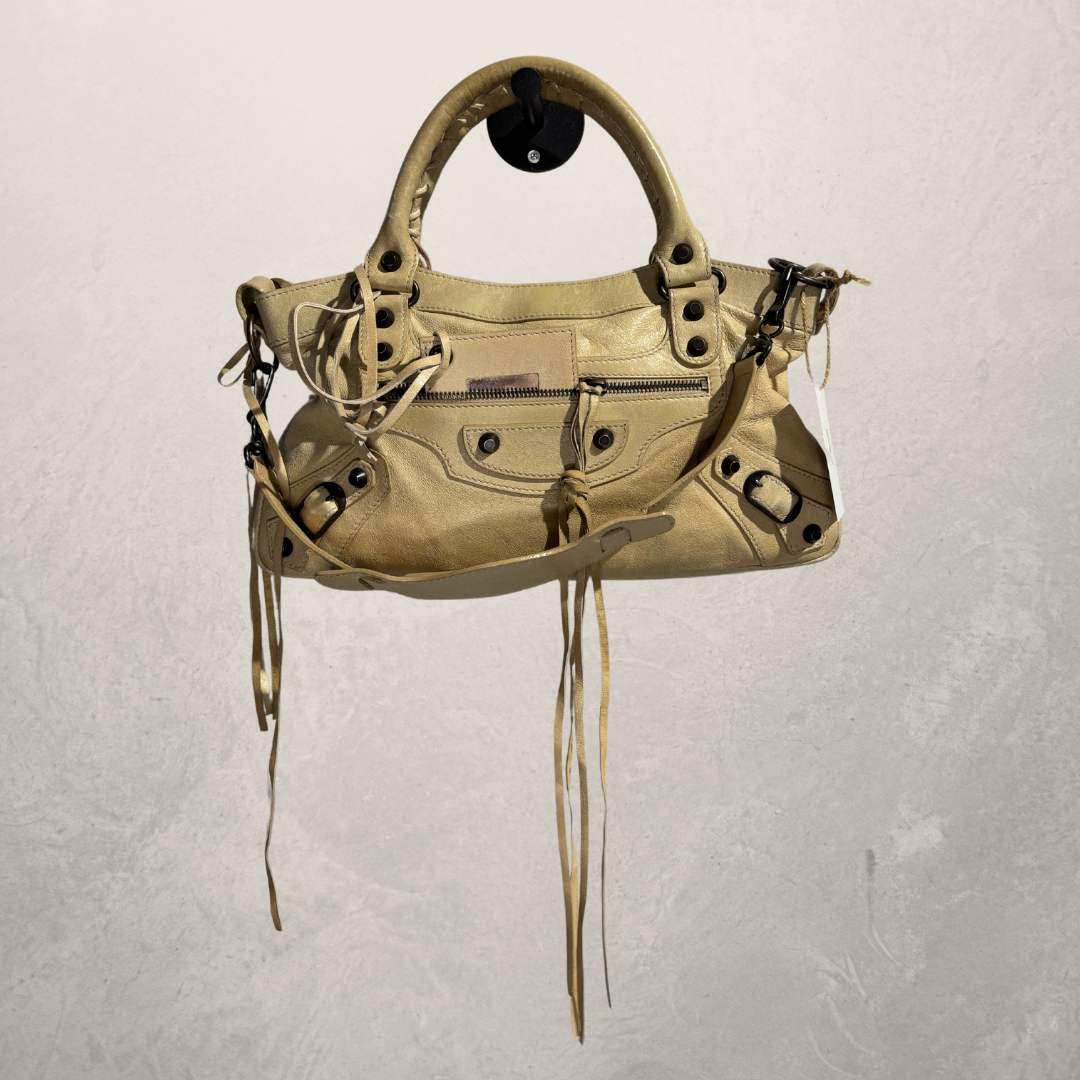 Balenciaga beige city bag small - by Romae Studios