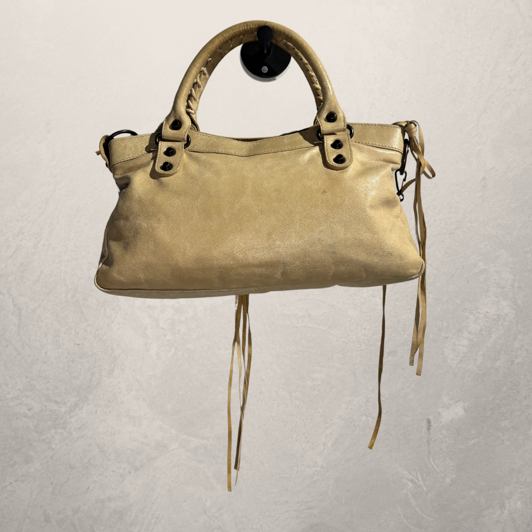 Balenciaga beige city bag small - by Romae Studios
