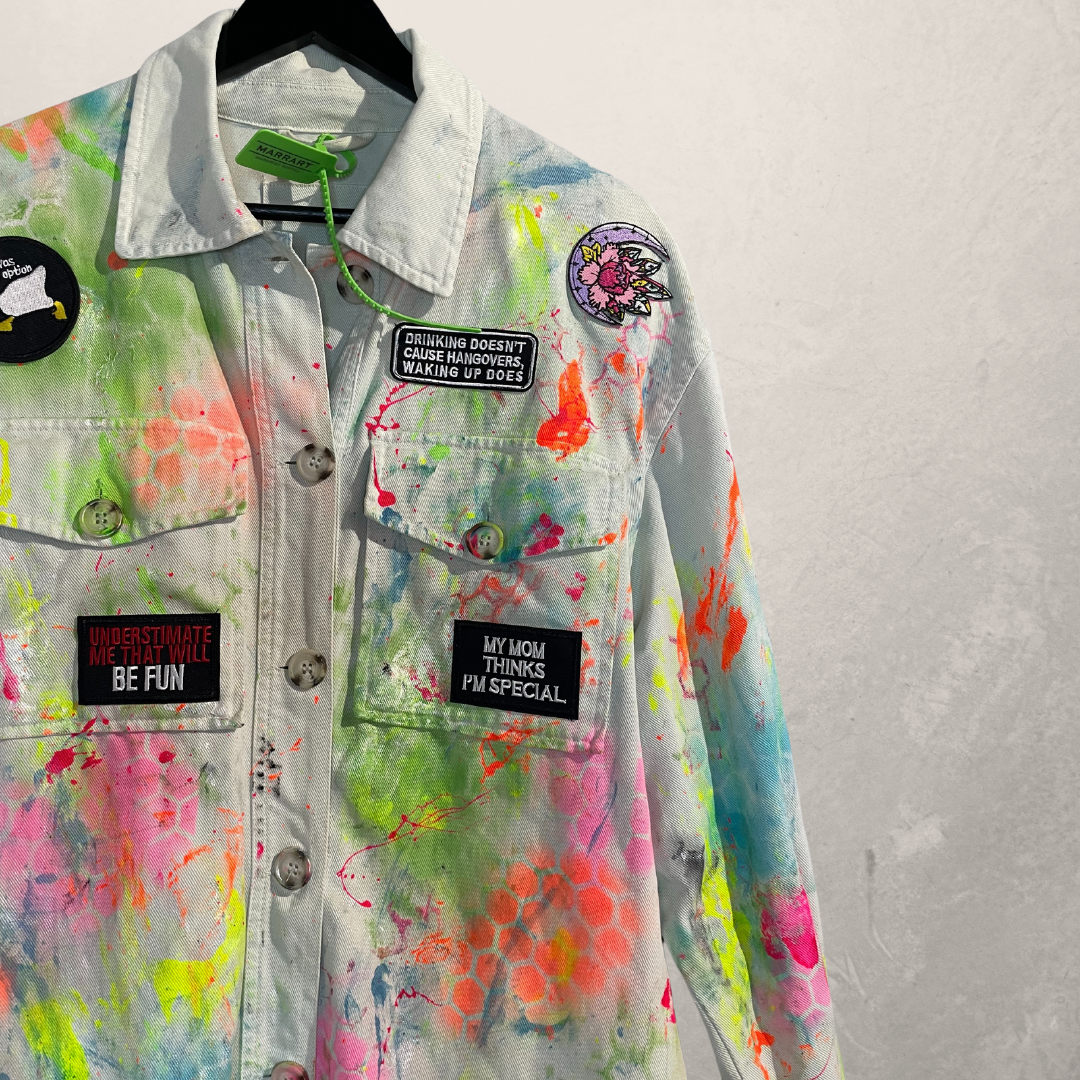 Being stupid groen spijkerjasje XL - Van @Marrart