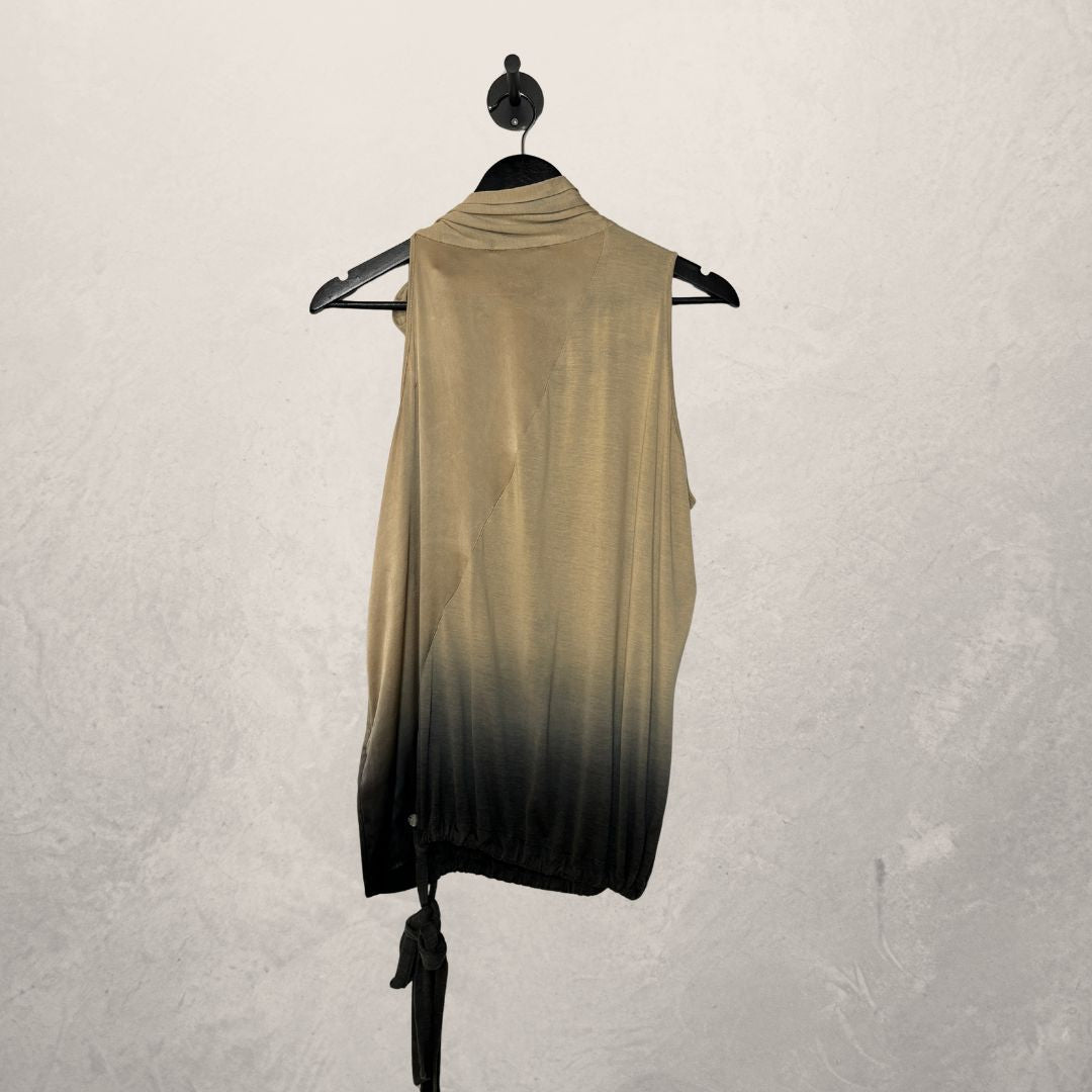 Boss Orange beige/grey ombre faded sleeveless blouse S/M