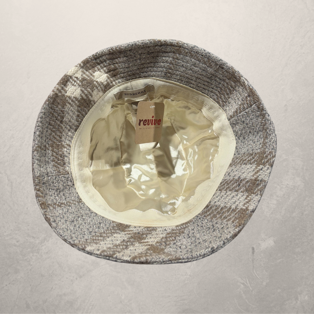 Burberry beige wool bucket hat S