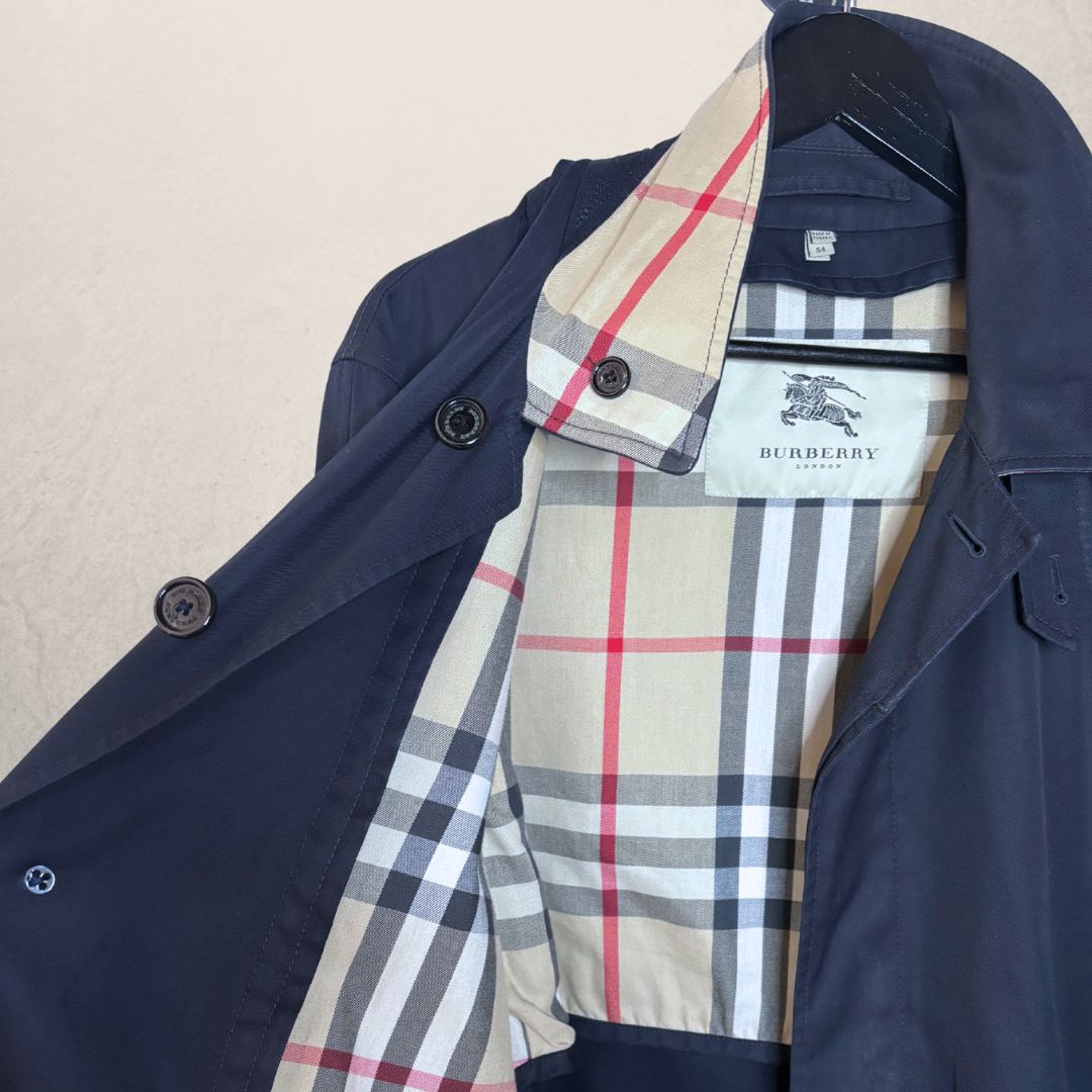Burberry navy trenchcoat XL