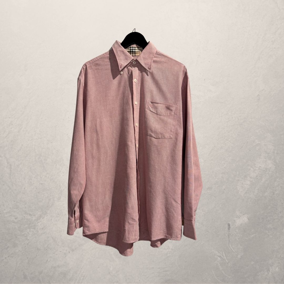 Burberry rood overhemd katoenen overhemd L