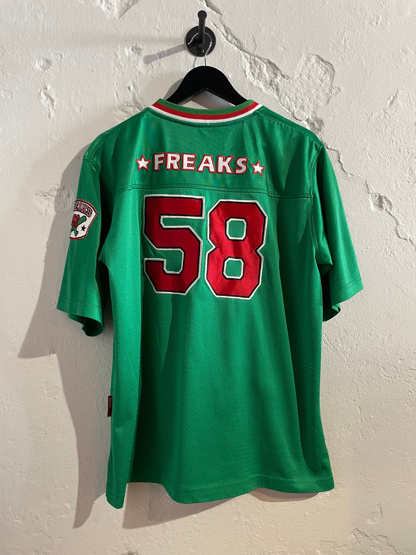 Vintage green mesh #58 freaks jersey L- good condition